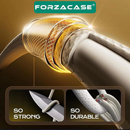Forzacase Type-C to Type-C 3A 60W PD Hızlı Şarj ve Data Kablosu Örgülü 1 metre - FC740