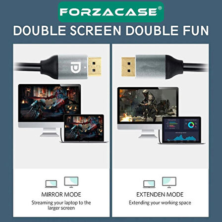 Forzacase DP to DP Kablo 8K 60hz / 4K 144hz Görüntü Aktarıcı Kablo 1,5 metre - FC749