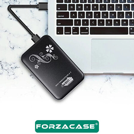 Forzacase Taşınabilir Yüksek Hızlı 6Gbps USB 2.0/3.0 SATA 2.5 inch Harici Harddisk Kutusu - FC753