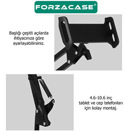 Forzacase Masaüstü 360 Derece Ayarlanabilir Akrobatik Tablet ve Telefon Tutucu Stand - FC759