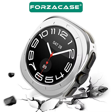 Forzacase Samsung Galaxy Watch 7 Ultra 47mm ile uyumlu Önü Açık Silikon Kılıf - FC764
