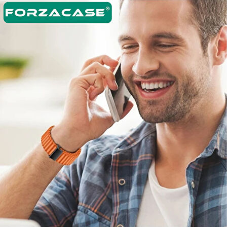 Forzacase Samsung Galaxy Watch 7 Ultra için Metal Tokalı Esnek Hasır Örgü Kordon Kayış - FC783