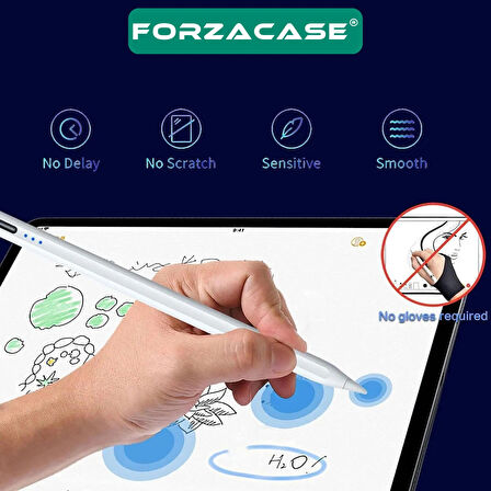 Forzacase Universal Tabletler iOS Android ile uyumlu Manyetik Aktif Stylus Dokunmatik Kalem - FC787