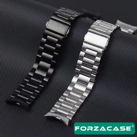 Forzacase Samsung Galaxy Watch FE ile uyumlu Metal Baklalı Kordon Kayış - FC790
