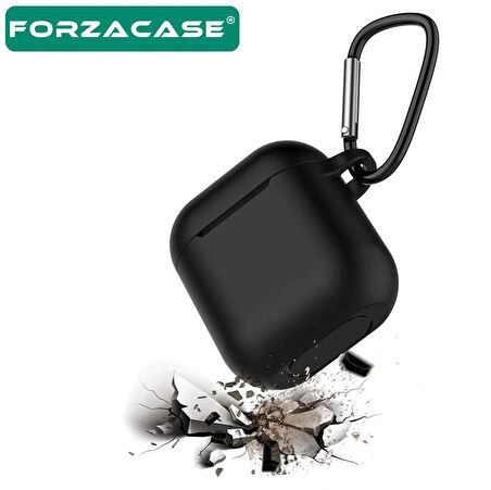 Forzacase Airpods 4 ile uyumlu Anahtar Askılıklı Bluetooth Kulaklık Kılıfı - FC793 Beyaz