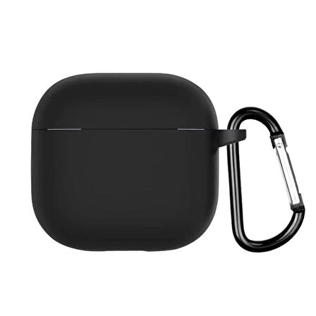 Forzacase Airpods 4 ile uyumlu Anahtar Askılıklı Bluetooth Kulaklık Kılıfı - FC793 Siyah