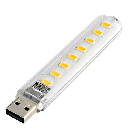 Forzacase Taşınabi̇li̇r 8 Ledli̇ Flash USB LED Işık Kitap Okuma Gece Lambası - FC805