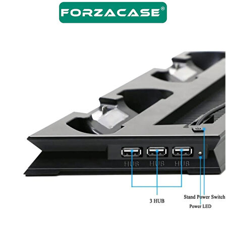 Forzacase PS4 Pro uyumlu Şarj ve Soğutucu Stand - FC811