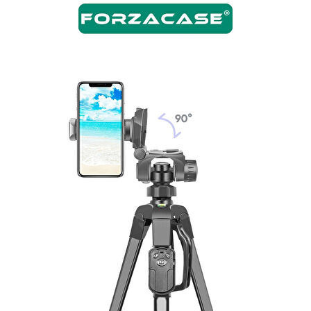 Forzacase 155 cm Bluetooth Kumandalı Profesyonel Kamera DSLR Telefon Tutuculu Çantalı Tripod - FC814