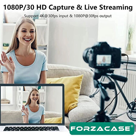 Forzacase USB TO HDMI Adaptör 4K 30hz - 1080P 30hz Görüntü Aktarıcı Adaptör - FC826