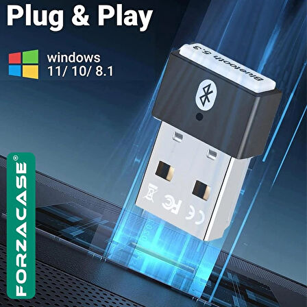 Forzacase Mini v5.3 USB Bluetooth Dongle 5.3 Bluetooth Adaptör - FC827