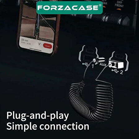 Forzacase Bluetooth 5.0 FM Transmitter AUX USB Girişli 1 metre - FC828