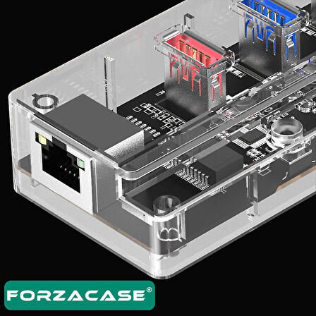 Forzacase Type-C to 4 Port USB Çoğaltıcı + 1 Port Ethernet Switch Hub Adaptör - FC829
