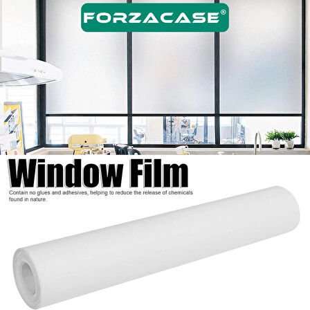 Forzacase İç Dış Pencere Banyo Duşakabin UV Engelleyici Buzlu Cam Filmi 5 Metre x 60 Cm - FC851