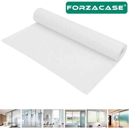 Forzacase İç Dış Pencere Banyo Duşakabin UV Engelleyici Buzlu Cam Filmi 5 Metre x 60 Cm - FC851