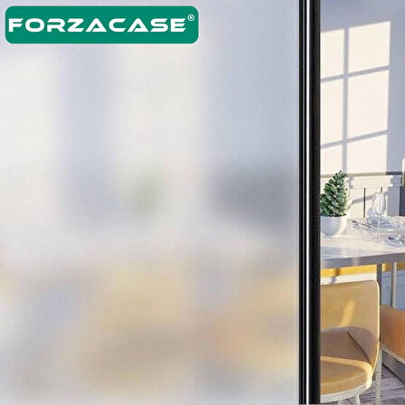 Forzacase İç Dış Pencere Banyo Duşakabin UV Engelleyici Buzlu Cam Filmi 5 Metre x 60 Cm - FC851