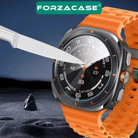 Forzacase Samsung Galaxy Watch 9 40mm ile uyumlu Temperli Kırılmaz Cam Ekran Koruyucu - FC861