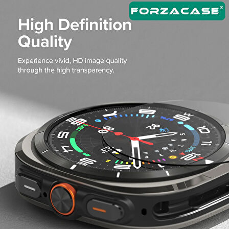 Forzacase Samsung Galaxy Watch 7 Ultra 47mm ile uyumlu Temperli Kırılmaz Cam Ekran Koruyucu FC861