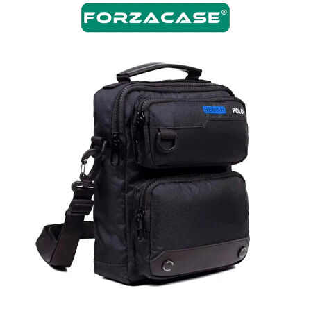 Forzacase Imperteks Kumaş Su Geçirmez El ve Omuz Çantası Çok Fonksiyonlu Unisex Çanta Lacivert FC867