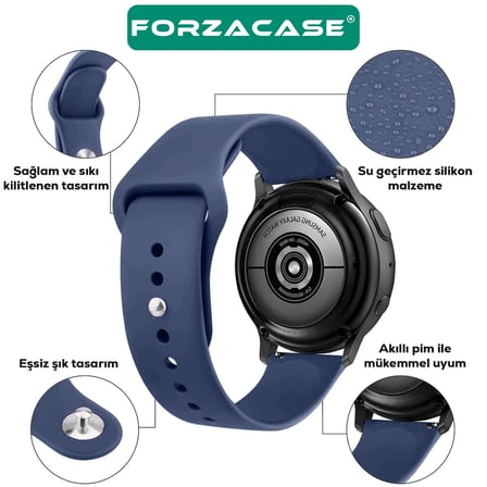 Forzacase Honor Watch GS 3 ile uyumlu Yumuşak Jel Şık Silikon Kordon Kayış - FC875