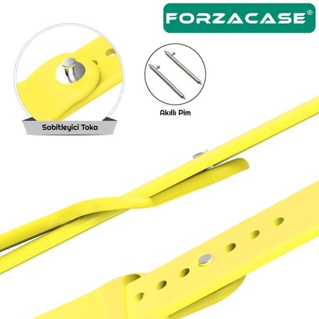 Forzacase Havit M9030 Pro 46mm ile uyumlu Yumuşak Jel Şık Silikon Kordon Kayış - FC875