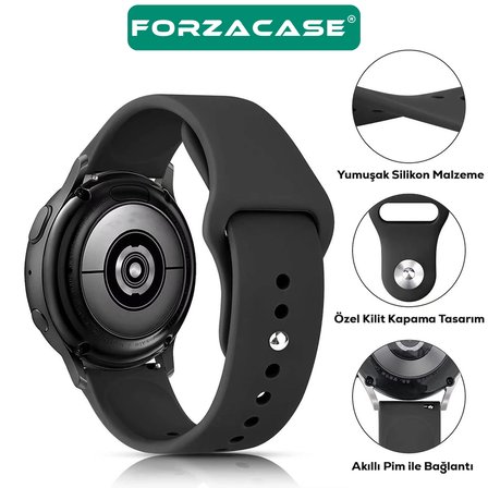Forzacase Havit M9030 Pro 46mm ile uyumlu Yumuşak Jel Şık Silikon Kordon Kayış - FC875