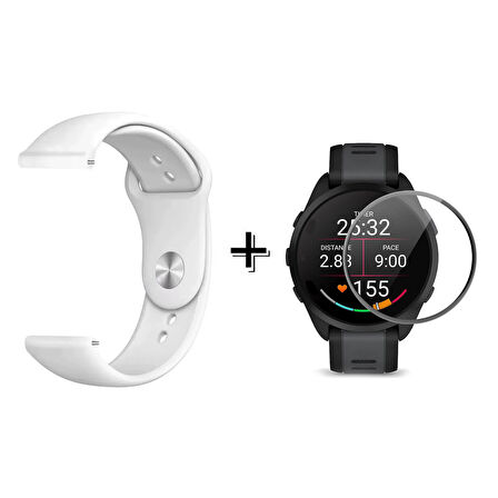 Forzacase Xiaomi Watch S4 ile uyumlu Silikon Kordon Kayış + Ekran Koruma Filmi - FC875