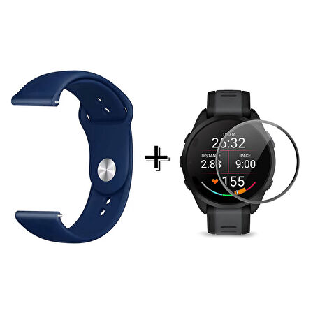 Forzacase Xiaomi Watch S4 ile uyumlu Silikon Kordon Kayış + Ekran Koruma Filmi - FC875