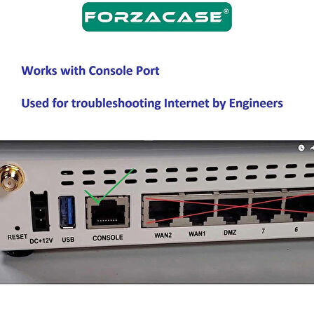 Forzacase 1.8mt USB 2.0 Cisco Seri Yönlendirici USB’den RJ45’e Çeviren Konsol Kablosu Mavi - FC883