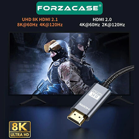 Forzacase DP to DP Kablo 8K 60hz / 4K 120hz Görüntü Aktarıcı Kablo 2 metre - FC895