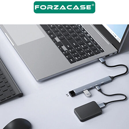 Forzacase 5in1 Type-C to USB 3.0 PD Çoklayıcı 100W Şarj Adaptörü USB-C Çoklayıcı Çevirici - FC902