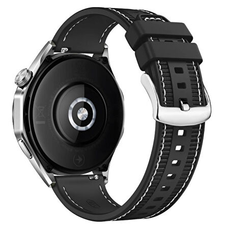 Forzacase Garmin Venu 4 45mm ile uyumlu Dikişli Kumaş Görünüm Silikon Kordon Kayış - FC910