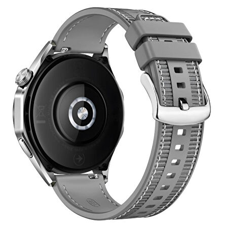 Forzacase Huawei Watch GT2 Pro 46mm ile uyumlu Dikişli Kumaş Görünüm Silikon Kordon Kayış - FC910