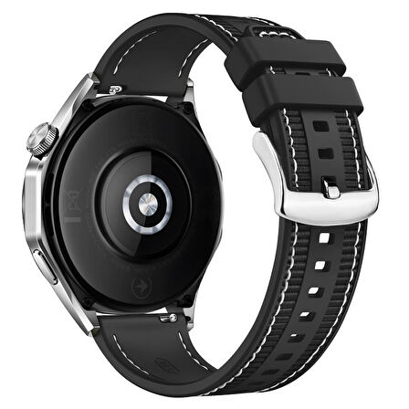Forzacase Huawei Watch GT2 Pro 46mm ile uyumlu Dikişli Kumaş Görünüm Silikon Kordon Kayış - FC910
