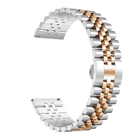 Forzacase Garmin Venu 3 45mm ile uyumlu Rolex Tasarım Metal Kordon Kayış - FC925