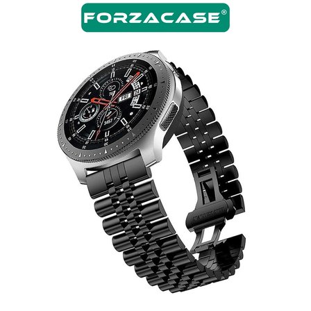Forzacase Huawei Watch GT Runner 2 ile uyumlu Rolex Tasarım Metal Kordon Kayış - FC925