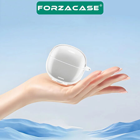 Forzacase Xiaomi Redmi Buds 6 Lite uyumlu Şeffaf Anahtar Askılıklı Bluetooth Kulaklık Kılıfı - FC927