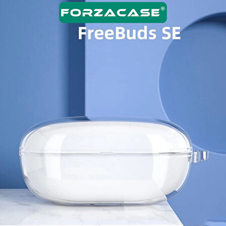 Forzacase Huawei FreeBuds SE uyumlu Şeffaf Anahtar Askılıklı Bluetooth Kulaklık Kılıfı - FC927