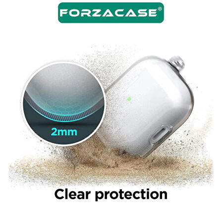 Forzacase Huawei Freebuds Se 4 ile uyumlu Şeffaf Anahtar Askılıklı Bluetooth Kulaklık Kılıfı - FC927