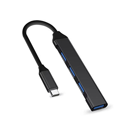 Forzacase Type-C Girişli 4in1 USB 2.0 / USB 3.0 Port Çoğaltıcı Hub OTG Adaptör USB Çoklayıcı - FC931