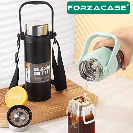 Forzacase Paslanmaz Çelik 800 ml 10 Saat Sıcak Soğuk Tutan Çay Kahve Su Termosu - FC940L