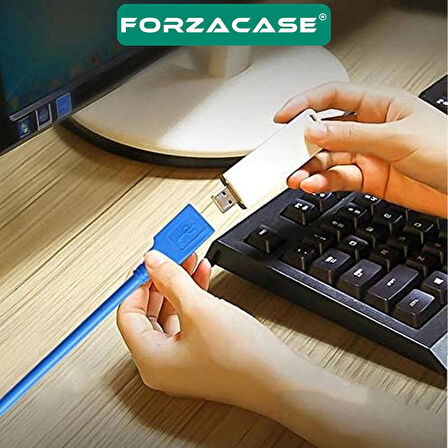 Forzacase USB 3.0 Erkek - Dişi Çevirici Uzatma Kablosu 60cm - FC962