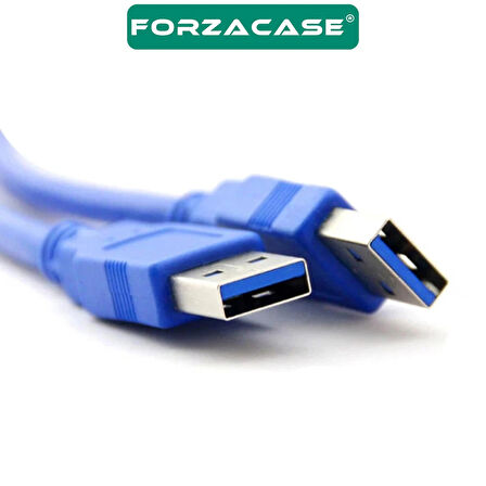 Forzacase USB 3.0 Erkek - Erkek Çevirici Uzatma Kablosu 1 metre- FC963