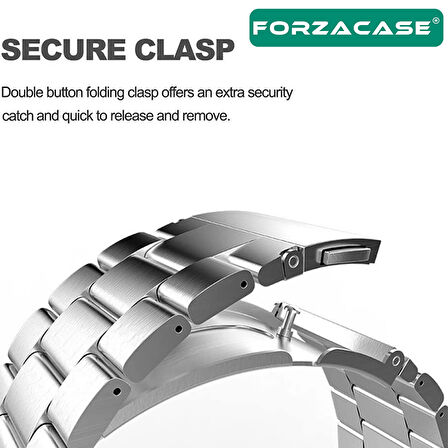Forzacase Xiaomi Watch S4 41mm ile uyumlu Metal Baklalı Kordon Kayış - FC964