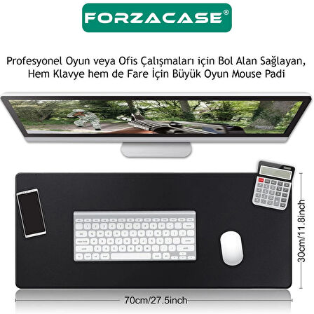 Forzacase Kaymaz Tabanlı Mouse Pad Büyük Boy Gaming Oyuncu uyumlu XL 70 x 30 cm Yıldızlı Gece FC985