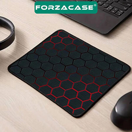 Forzacase Kaydırmaz Silikon Tabanlı Mat Mouse Pad 30 x 25 cm Altıgen Baskılı - FC986