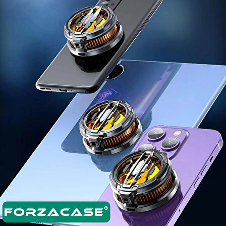 Forzacase 6000 RPM Kablolu RGB Işıklı Manyetik Tablet ve Telefon Soğutucu Isı Önleyici Fan - FC995