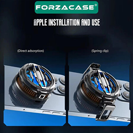 Forzacase 6000 RPM Kablolu RGB Işıklı Manyetik Tablet ve Telefon Soğutucu Isı Önleyici Fan - FC995
