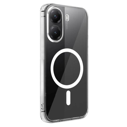 Forzacase Xiaomi Poco X7 Pro ile uyumlu ClearMag Serisi Magsafe Özellikli Kristal Şeffaf Sert Kılıf