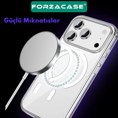 Forzacase Xiaomi 17 5G ile uyumlu ClearMag Serisi Magsafe Özellikli Kristal Şeffaf Sert PC Kılıf